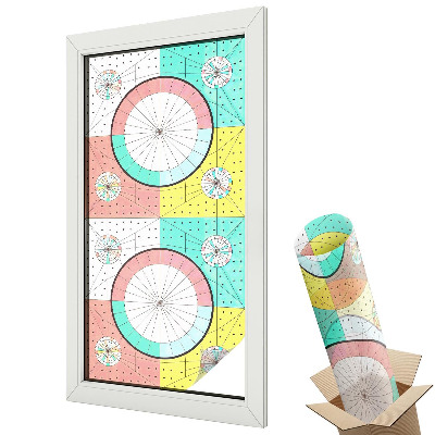 Fólia na sklo dverí Geometrické kruhy