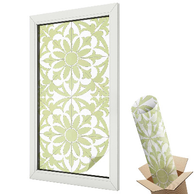 Matná fólia na sklo Zelená ozdoba