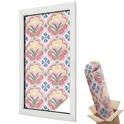 Mliečna fólia na sklo Kvetinové vzory