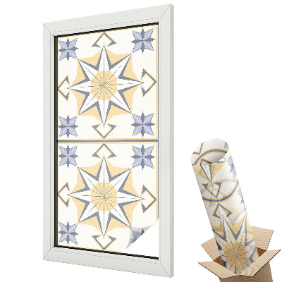 Mliečna fólia na sklo Geometrické hviezdy