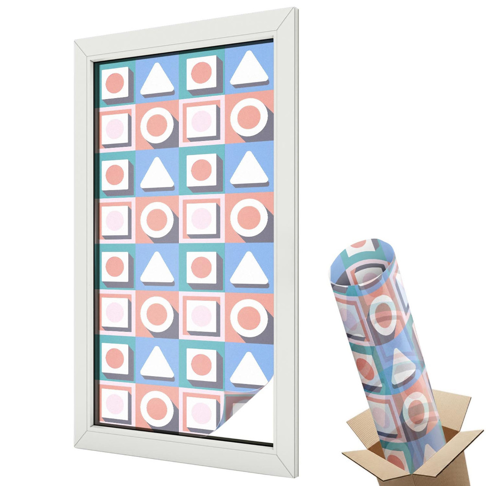 Fólia na sklo dverí Geometrické vzory