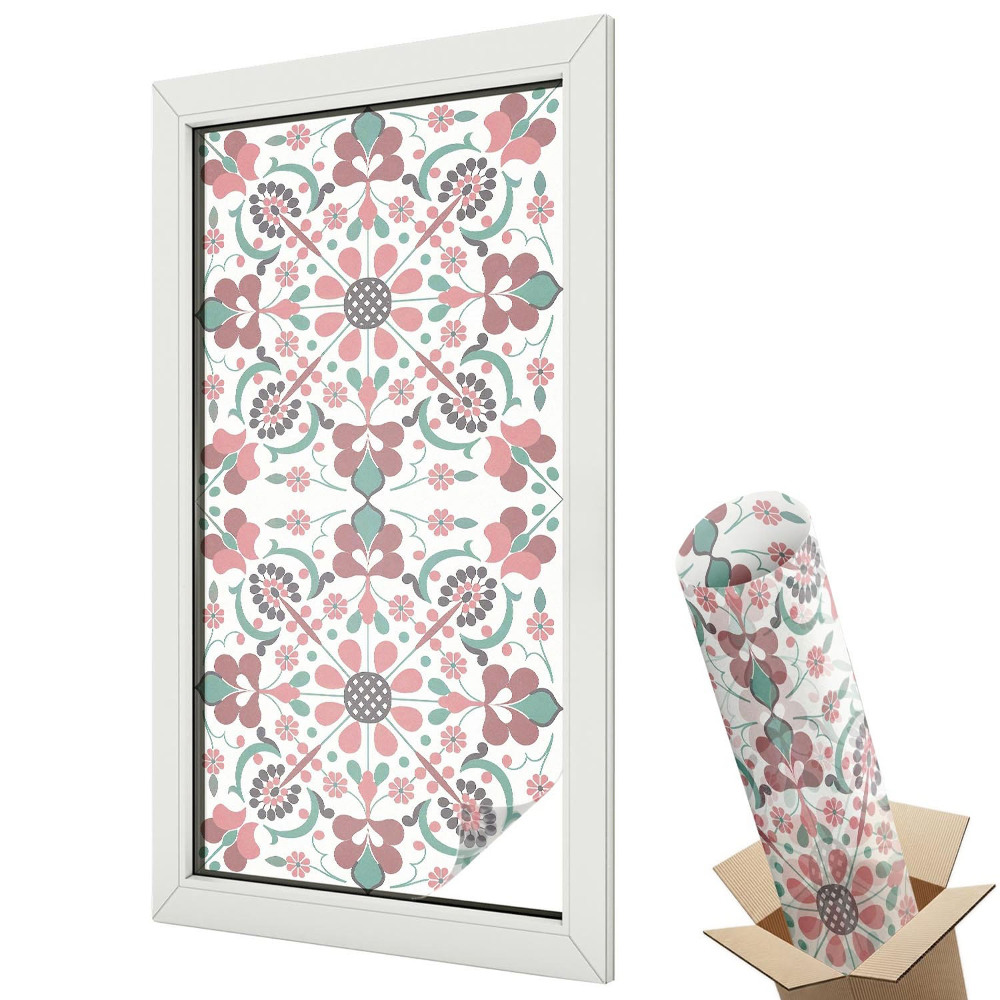 Mliečna fólia na sklo Kvetinová harmónia