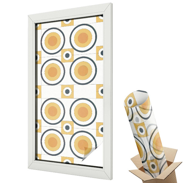 Okenná fólia Retro kruhy