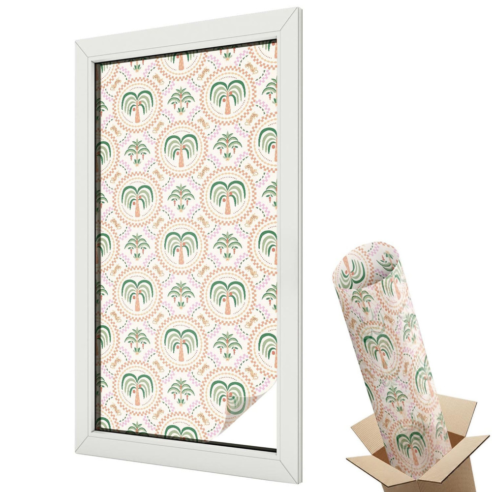 Mliečna fólia na sklo Exotické palmy