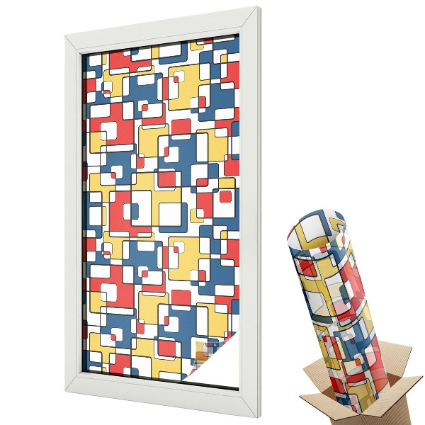 Fólia na sklo dverí Geometrické tvary