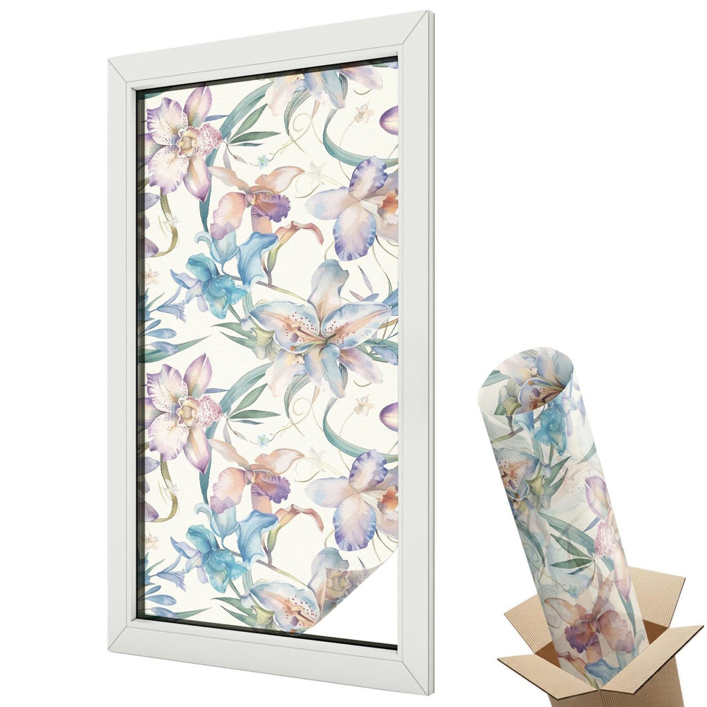 Okenná fólia Kvetinový motív