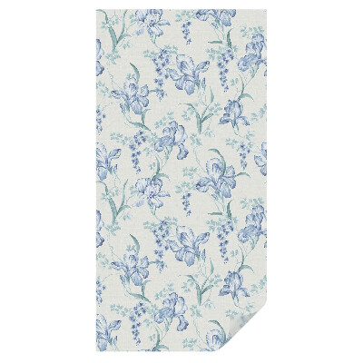 Fólia na sklo dverí Modré kvety