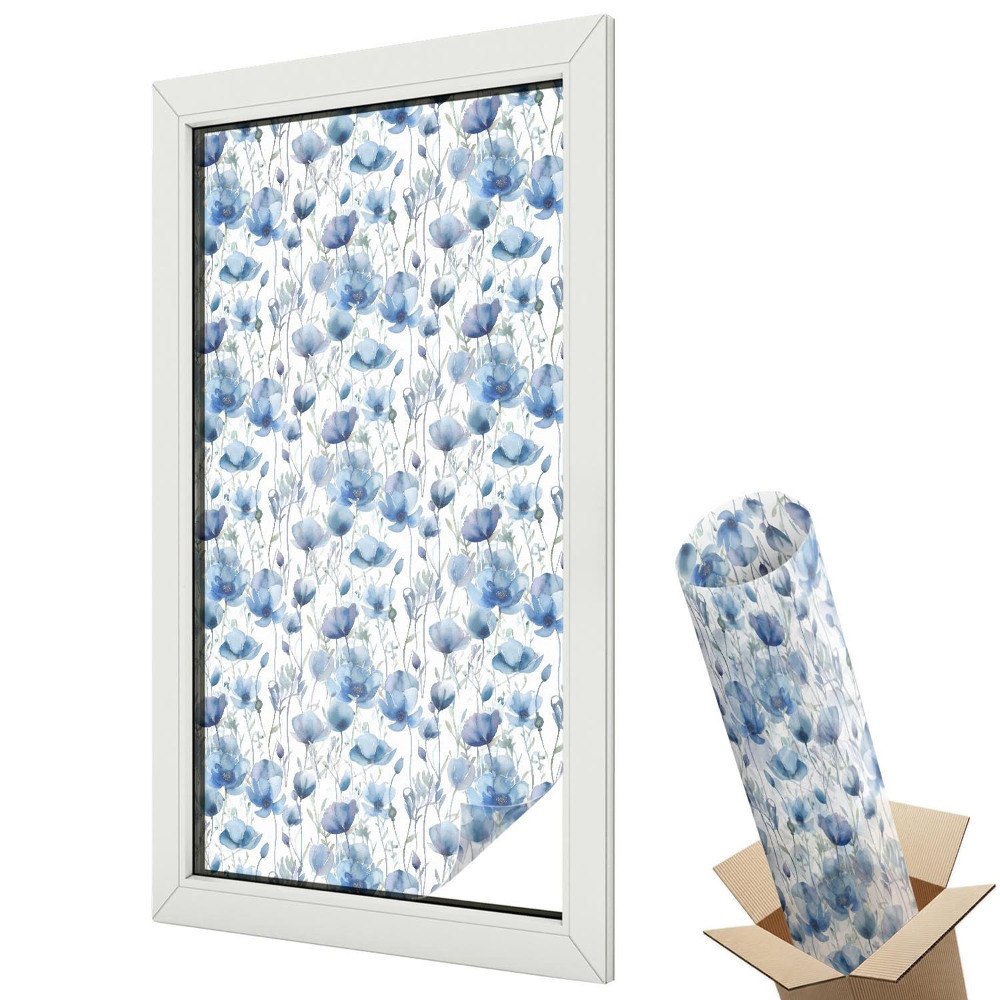 Mliečna fólia na sklo Akvarelové kvety