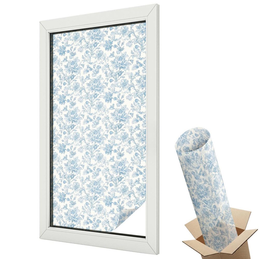 Mliečna fólia na sklo Kvetinový vzor