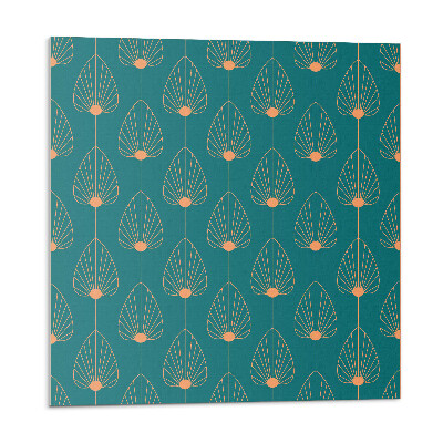 Samolepiace pvc obklady Listový vzor s kruhmi