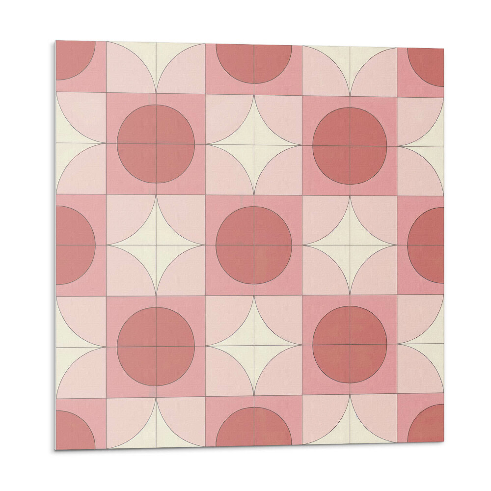 Samolepiace pvc obklady Vzor s kruhmi a kvetmi