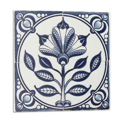 Samolepiace pvc obklady Kvetinový vzor na dlaždici