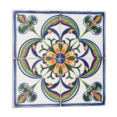 Pvc obklady Kvetinový vzor na dlaždici