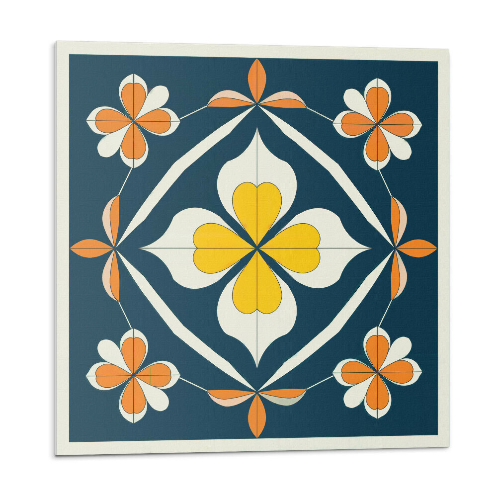 Samolepiace pvc obklady Kvetinový vzor so symetriou