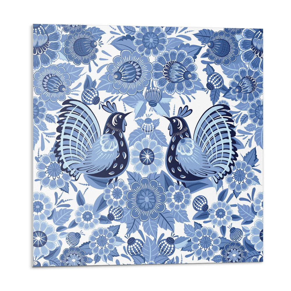 Pvc obklady Vzor vtákov a kvetov