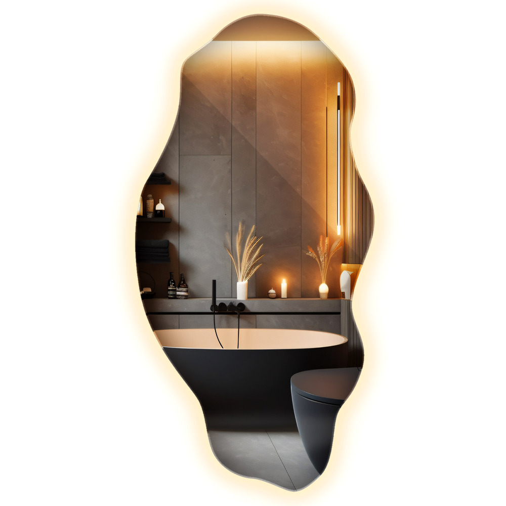 Asymetrické zrkadlo s led osvetlením