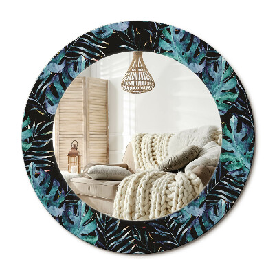 Dekoračné zrkadlo na stenu Exotické listy