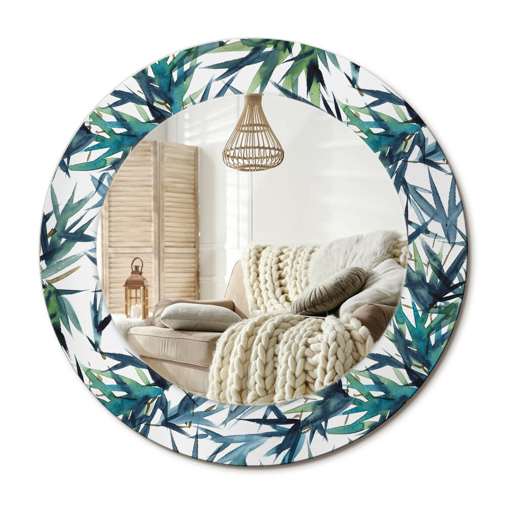 Zrkadlo s rámom s potlačou Modré palmy