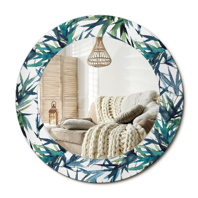 Zrkadlo s rámom s potlačou Modré palmy