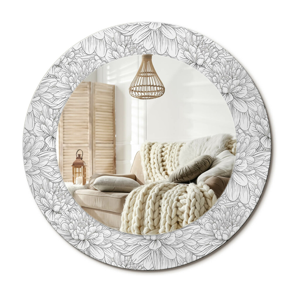 Obdĺžnikové dekoračné zrkadlo Lotosové kvety