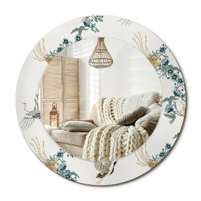 Dekoračné zrkadlo na stenu Čínske vtáky