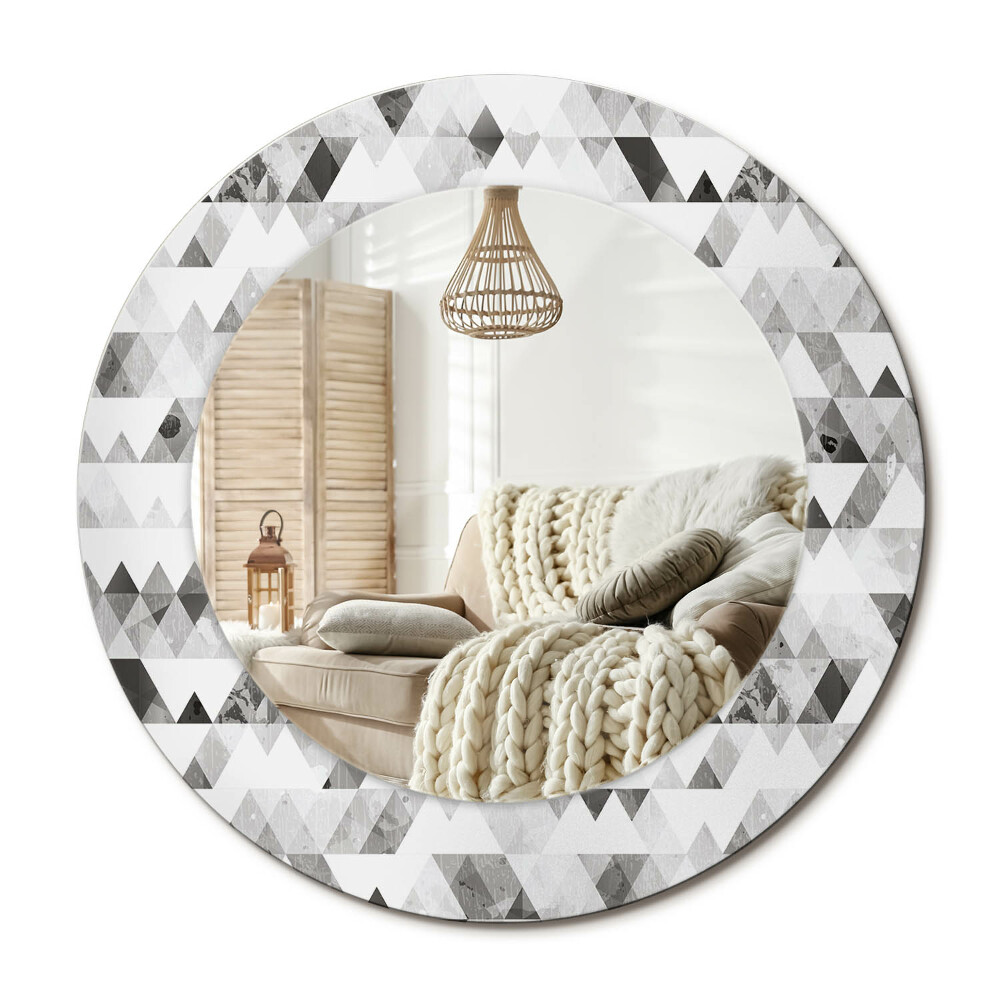 Zrkadlo s rámom s potlačou Trojuholníky