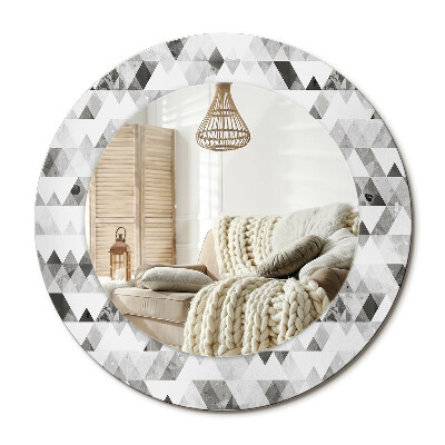 Zrkadlo s rámom s potlačou Trojuholníky