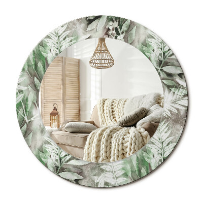 Obdĺžnikové dekoračné zrkadlo Akvarelové listy