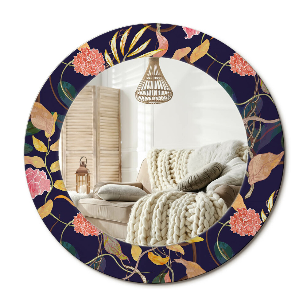 Dekoračné zrkadlo na stenu Akvarelové rastliny