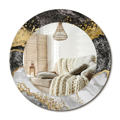 Zrkadlo s rámom s potlačou Mramorové podkrovie