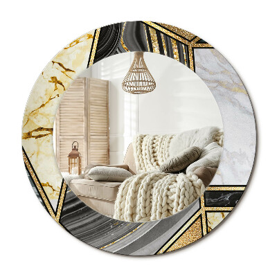 Obdĺžnikové dekoračné zrkadlo Mramorový štýl