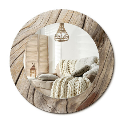 Zrkadlo s rámom s potlačou Prasknuté drevo