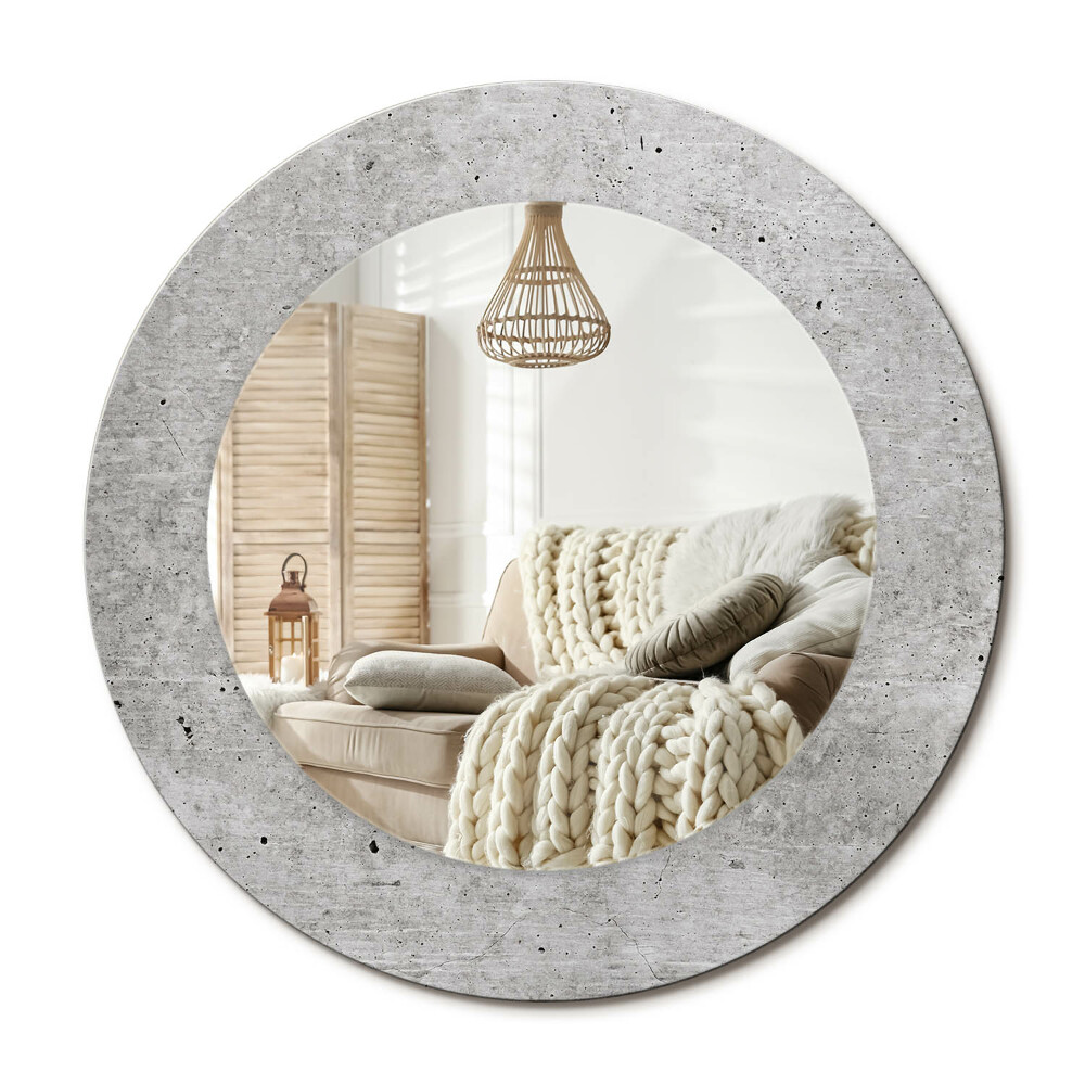 Obdĺžnikové dekoračné zrkadlo Šedý betón