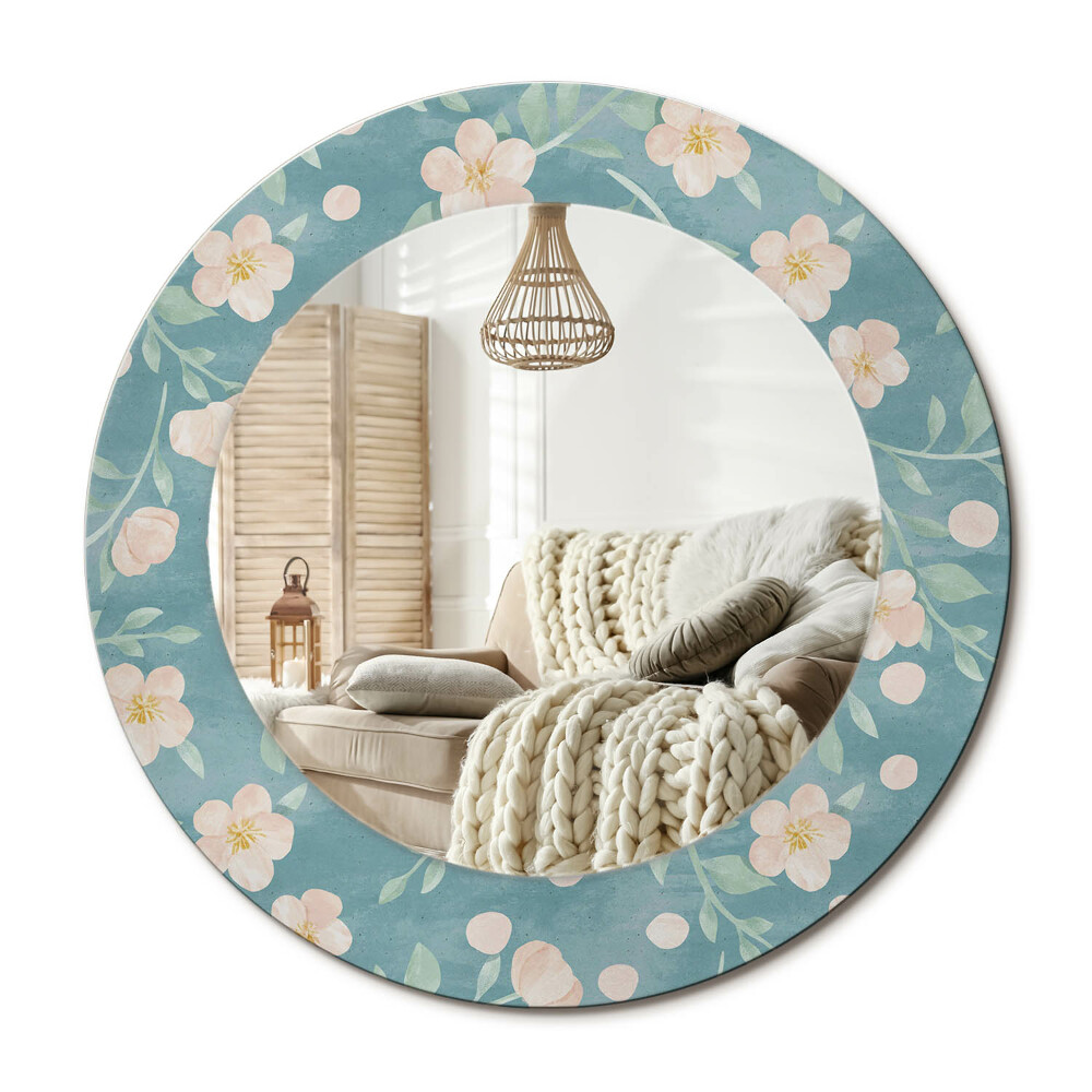 Obdĺžnikové dekoračné zrkadlo Kvetinový vzor