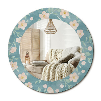 Obdĺžnikové dekoračné zrkadlo Kvetinový vzor