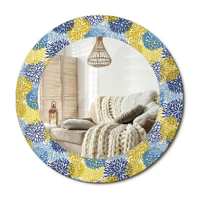 Dekoračné zrkadlo na stenu Modré kvety