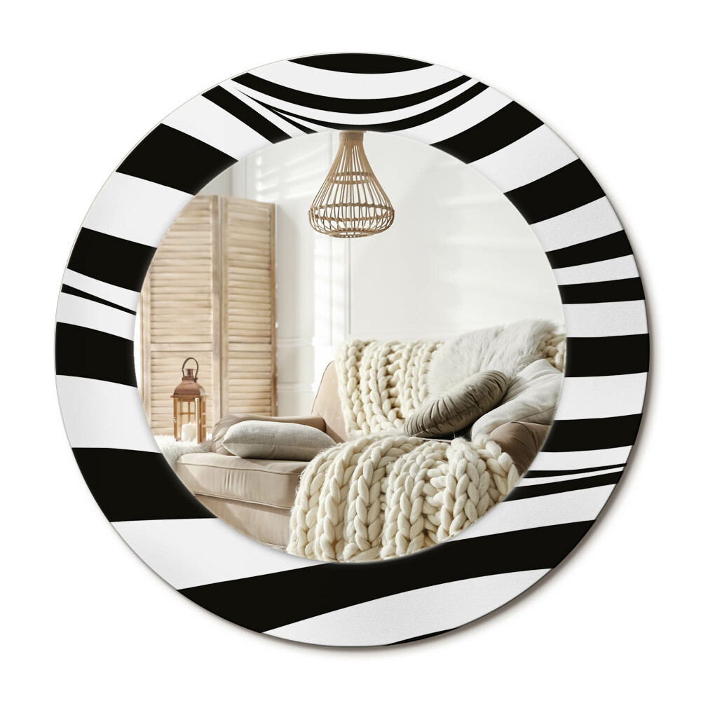 Zrkadlo s rámom s potlačou Abstraktná vlna