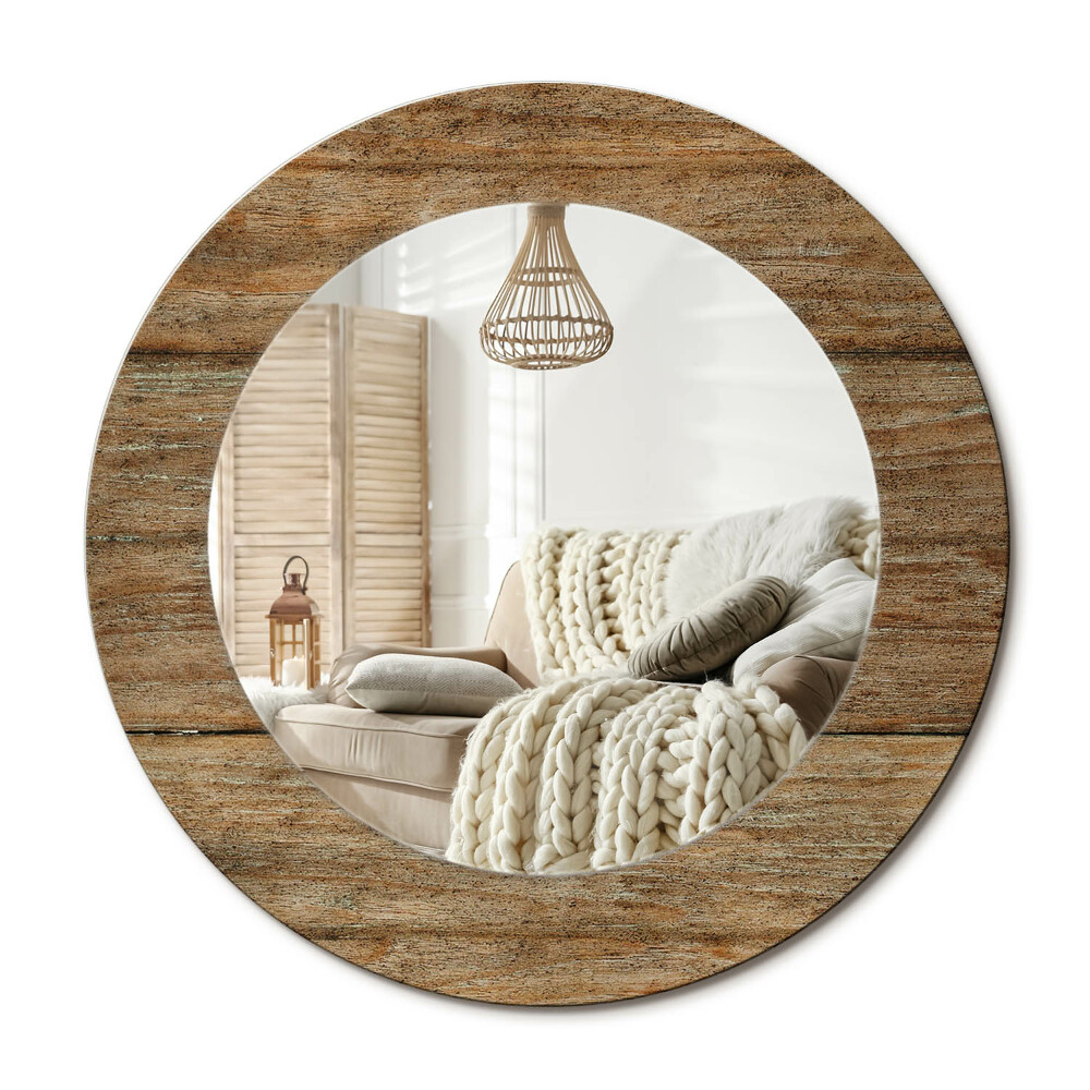 Obdĺžnikové dekoračné zrkadlo Staré drevo