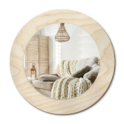 Dekoračné zrkadlo na stenu Svetlé drevo