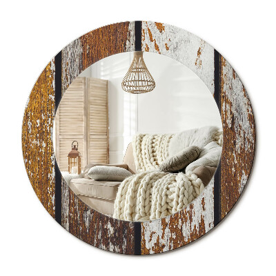 Obdĺžnikové dekoračné zrkadlo Tmavé vintage drevo