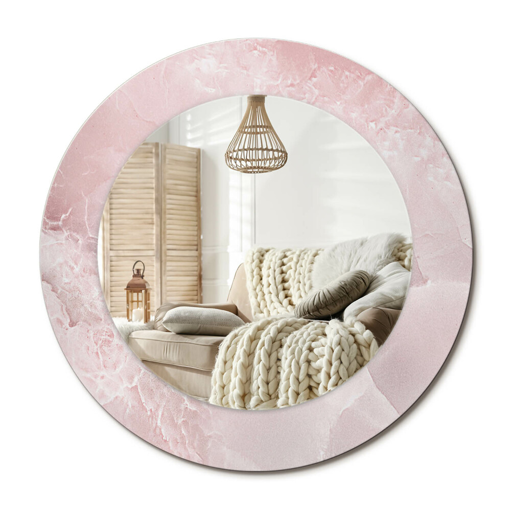 Obdĺžnikové dekoračné zrkadlo Ružový kameň