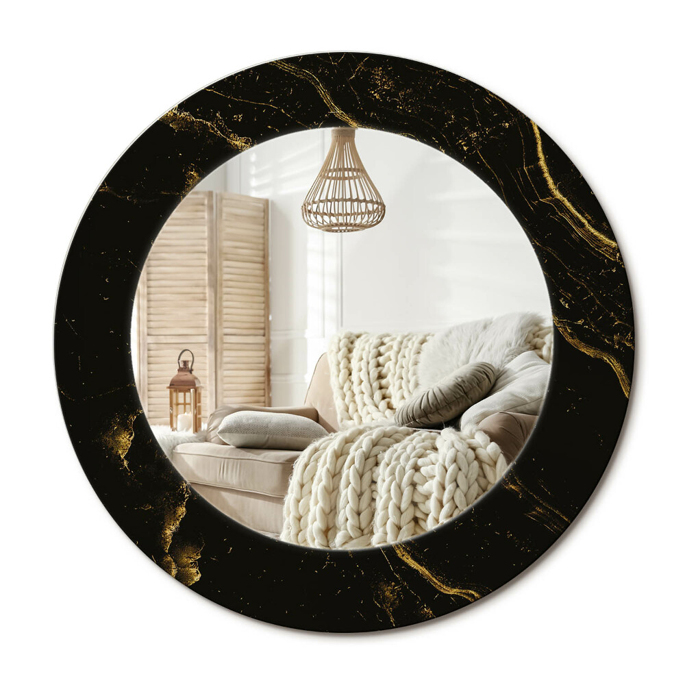 Obdĺžnikové dekoračné zrkadlo Čierny mramor