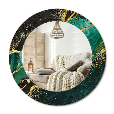 Dekoračné zrkadlo na stenu Mramorová zelená