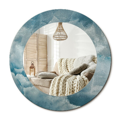 Obdĺžnikové dekoračné zrkadlo Modrý ónyxový mramor