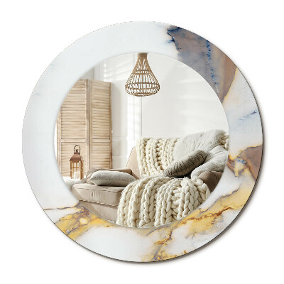 Obdĺžnikové dekoračné zrkadlo Biely mramor