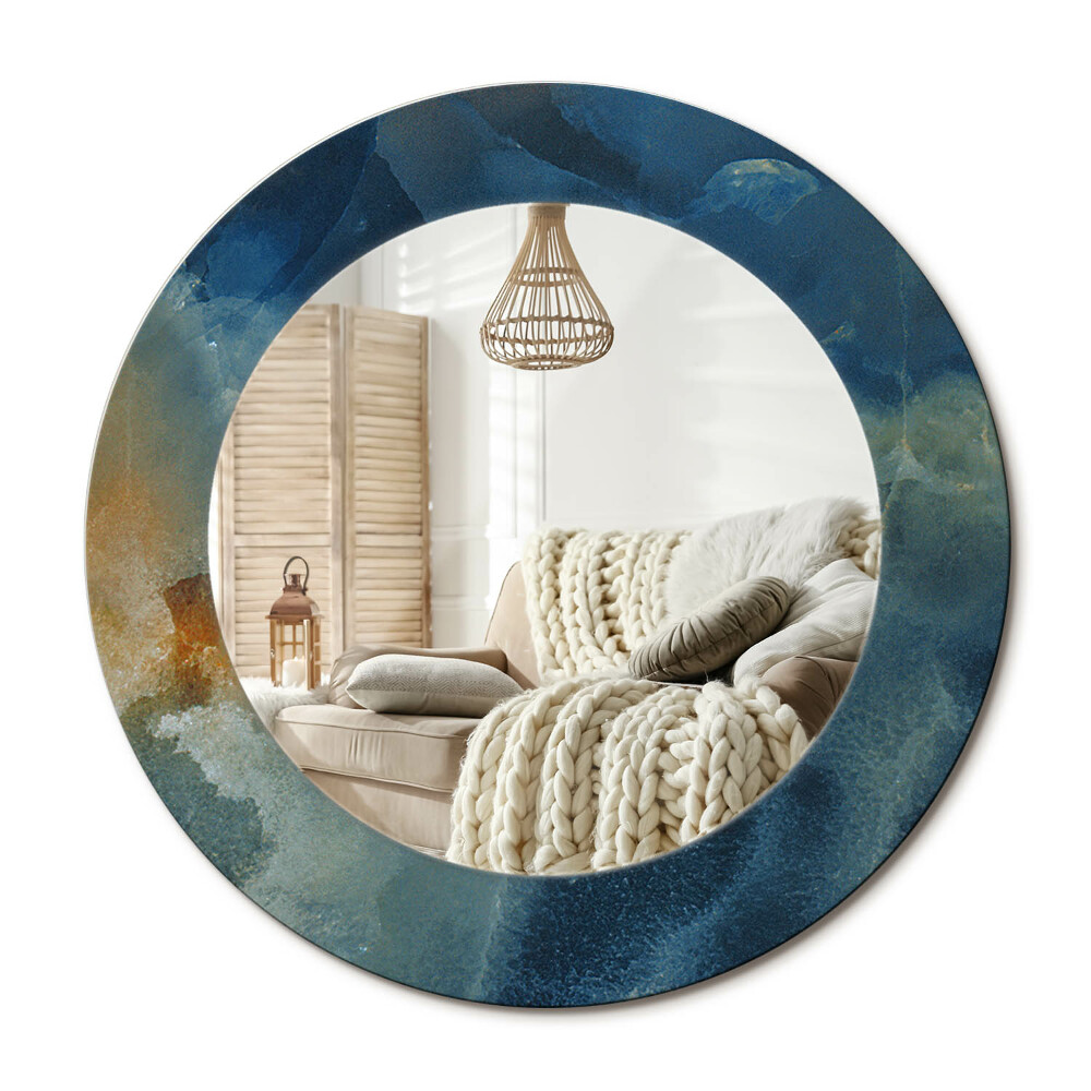 Zrkadlo s rámom s potlačou Onyxový mramor