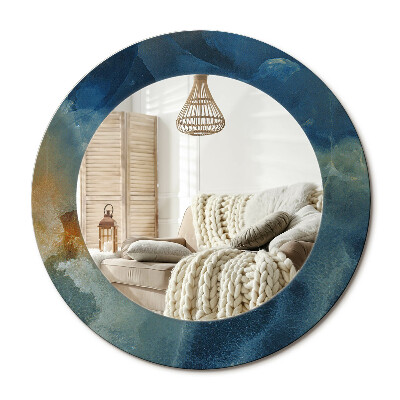 Zrkadlo s rámom s potlačou Onyxový mramor