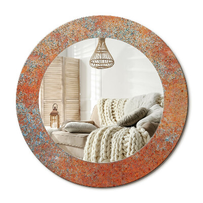 Zrkadlo s rámom s potlačou Hrdzavý kov