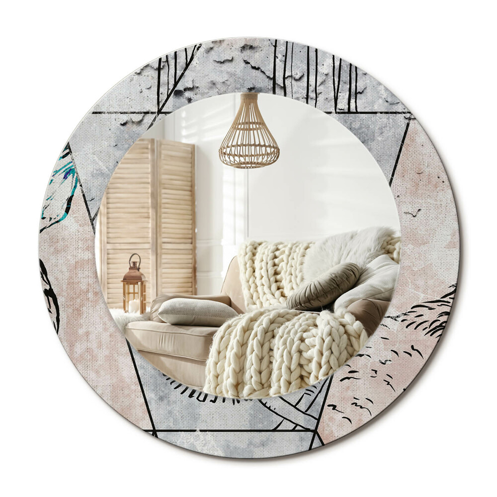 Zrkadlo s rámom s potlačou Abstraktné zvieratá