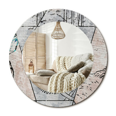 Zrkadlo s rámom s potlačou Abstraktné zvieratá